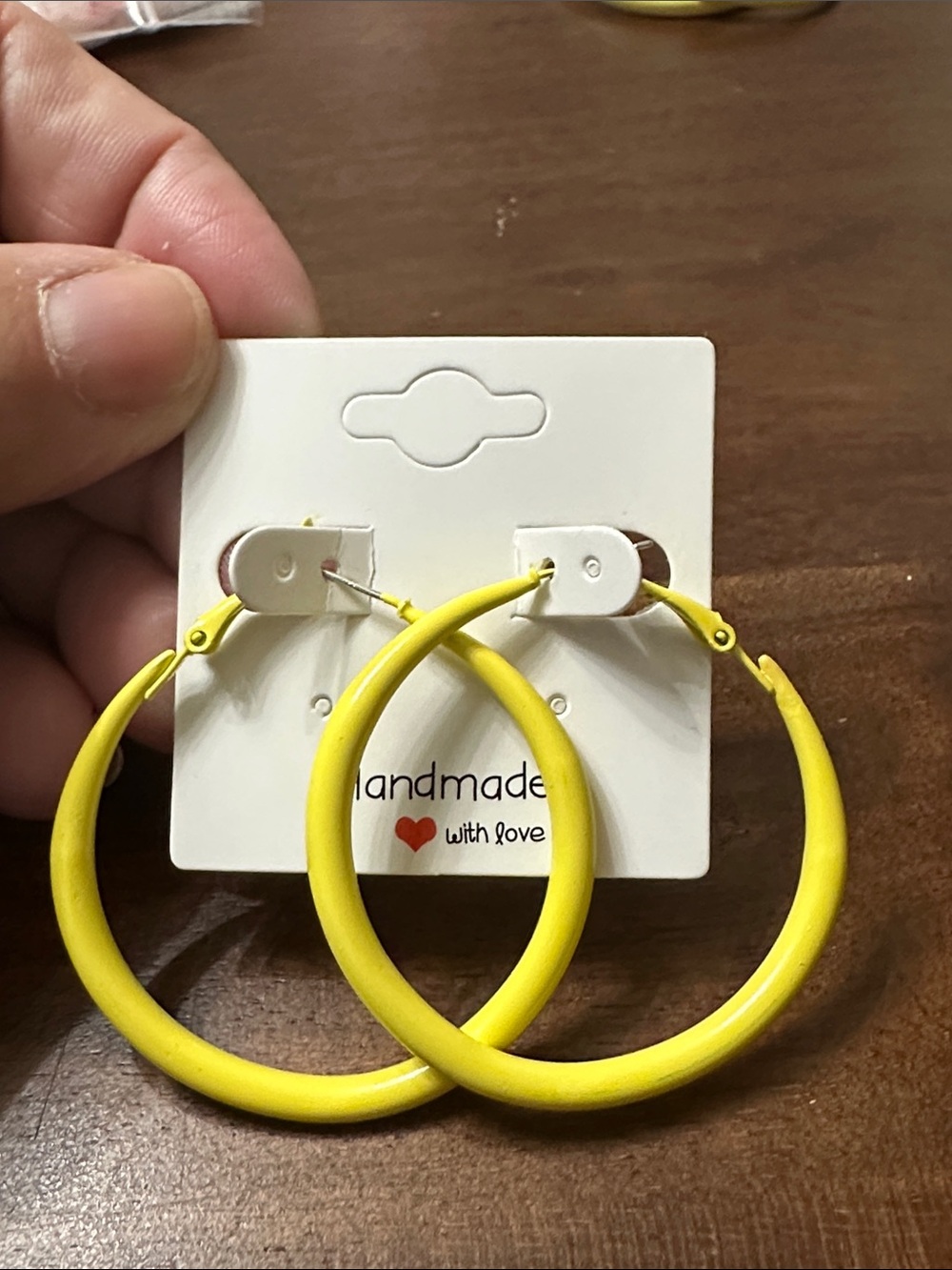 Yellow Hoop Earrings